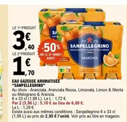 E.Leclerc SAN PELLEGRINO Eau gazeuse aromatisée offre