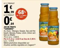 E.Leclerc CARAIBOS Jus de fruits offre