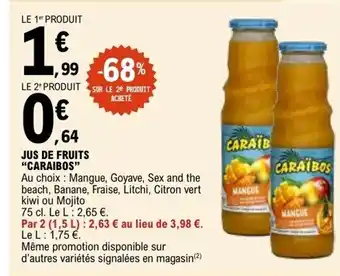 E.Leclerc CARAIBOS Jus de fruits offre