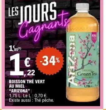 E.Leclerc ARIZONA Boisson thé vert au miel offre