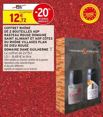 Intermarché Coffret rhône de 2 bouteilles offre