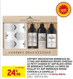 Intermarché Coffret dégustation bordeaux de 3 vins offre