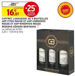Intermarché Coffret languedoc de 3 bouteilles offre