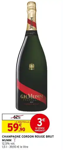 Intermarché Champagne cordon rouge brut mummy offre