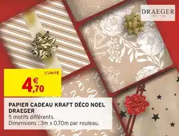 Intermarché Papier cadeau kraft déco noel draeger offre