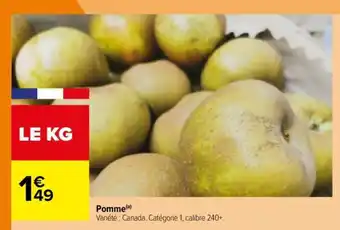 Carrefour POMME offre