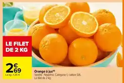 Carrefour Orange à jus offre