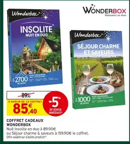 Intermarché Wonderbox coffret cadeaux offre
