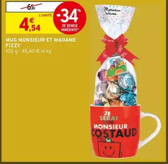 Intermarché Monsieur et madame mug fizzy offre