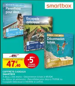 Intermarché Smartbox coffrets cadeaux offre