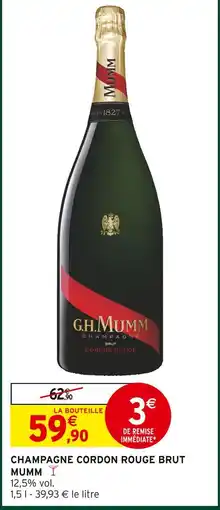 Intermarché Mumm champagne cordon rouge brut offre
