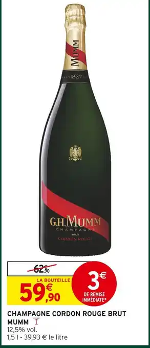 Intermarché Mumm champagne cordon rouge brut offre