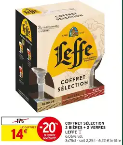 Intermarché Leffe coffret sélection 3 bières + 2 verres offre