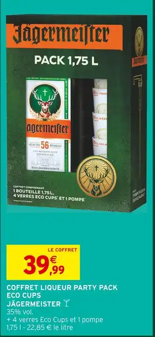 Intermarché Jägermeister coffret liqueur party pack eco cups offre