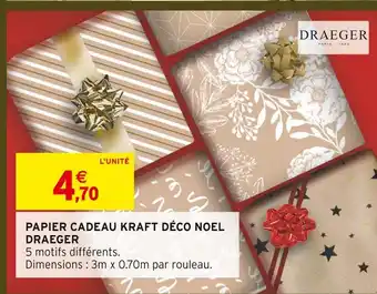 Intermarché Draeger papier cadeau kraft déco noël offre