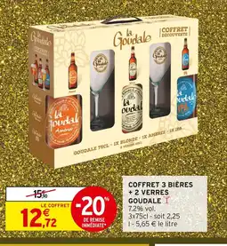 Intermarché Goudale coffret 3 bières + 2 verres offre