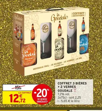 Intermarché Goudale coffret 3 bières + 2 verres offre