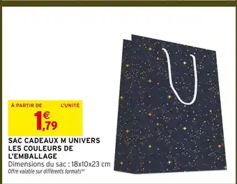 Intermarché Les couleurs de l'emballage sac cadeaux m univers offre