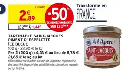 Intermarché Île bleue tartinable saint-jacques piment d'espelette offre