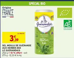 Intermarché Le guérandais sel moulu de guérande aux herbes bio offre