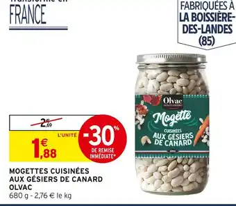 Intermarché Olvac mogettes cuisinées aux gésiers de canard offre