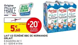 Intermarché Argilait lait 1/2 écrémé bbc de normandie offre