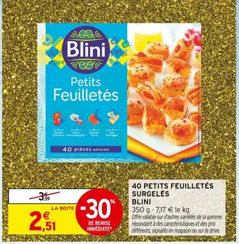Intermarché Blini petits feuilletés offre