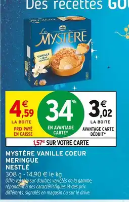 Intermarché Nestlé mystère vanille coeur meringue offre