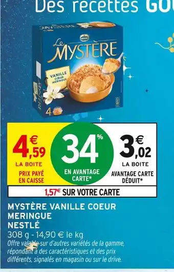 Intermarché Nestlé mystère vanille coeur meringue offre