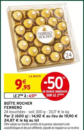 Intermarché Ferrero boîte rocher offre