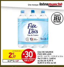 Intermarché Fiée fiee des lois eau de source offre