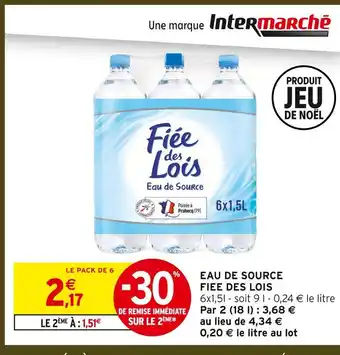Intermarché Fiée fiee des lois eau de source offre