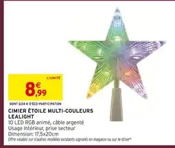 Intermarché Lealight cimier étoile multi-couleurs offre