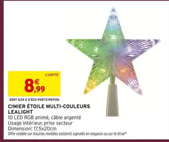 Intermarché Lealight cimier étoile multi-couleurs offre