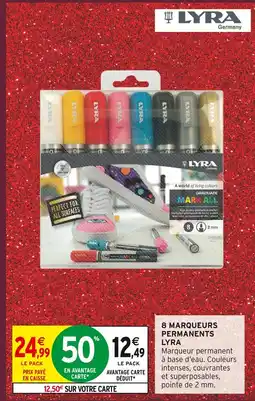 Intermarché Lyra 8 marqueurs permanents offre