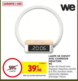 Intermarché We lampe de chevet avec chargeur induction offre