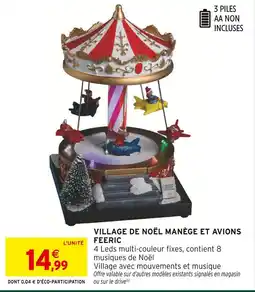 Intermarché Village de noël manège et avions offre
