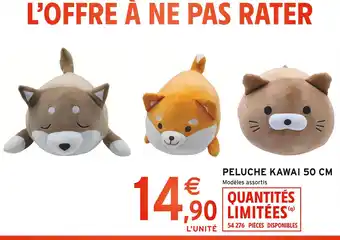 Intermarché Peluche kawai 50 cm offre