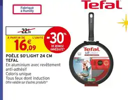 Intermarché Tefal poêle so'light 24 cm offre