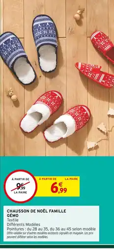 Intermarché Gémo chausson de noël famille offre