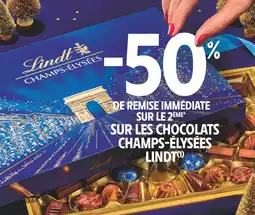 Intermarché Express Lindt - 50% de remise immédiate sur le 2ème sur les chocolats champs-elysées lindt offre