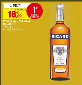 Intermarché Express Ricard pastis de marseille offre