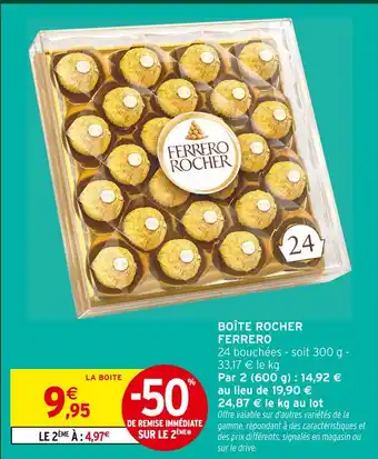 Intermarché Express Ferrero boîte rocher offre