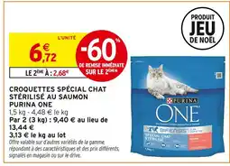 Intermarché Express Purina one croquettes spécial chat stérilisé au saumon offre