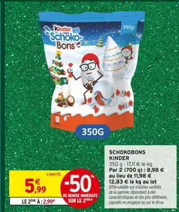 Intermarché Express Kinder schoko-bons offre