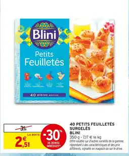Intermarché Express Blini petits feuilletés surgelés offre