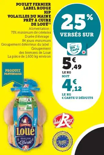 U Express Poulet fermier label rouge igp volailles du maine prêt à cuire de loué offre