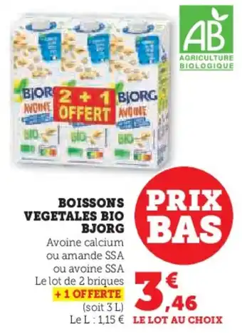 U Express Boissons vegetales bio bjorg offre