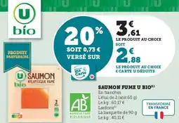 U Express Saumon fume u bio offre