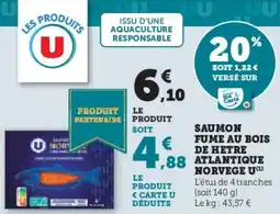 U Express Saumon fume au bois de hetre atlantique norvege u offre